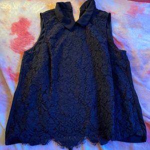 Large navy blue dressy tank